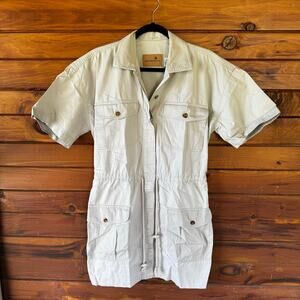 VINTAGE | LIZ CLAIBORNE Saharienne Safari Cotton Dress Size 8